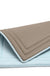 Feblilac Rectangular Solid Line Pattern Memory Foam Tufted Bath Mat