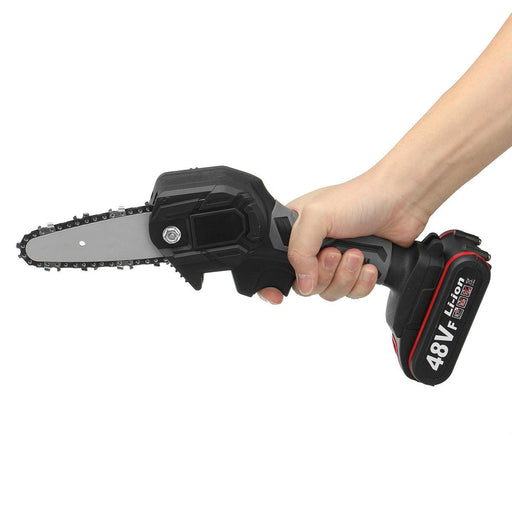 21V 4" Rechargeable Electric Chain Saw Cordless Portable Woodworking Wood Cutter