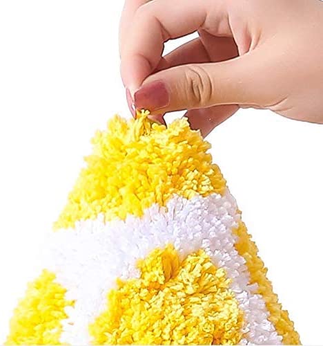 Feblilac Yellow Lemon Bath Mat, Cozy Cute Fruit Round Mat for Bathroom Bedroom