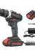 Topshak TS-ED1 Cordless Electric Impact Drill Rechargeable Drill Screwdriver W/ 1 or 2 Li-ion Battery