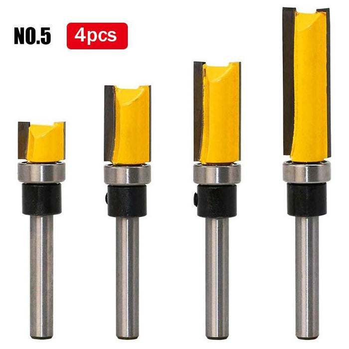 1/4 Inch Shank Mortise Template Flush Trim Pattern Router Bit Set Milling Cutter