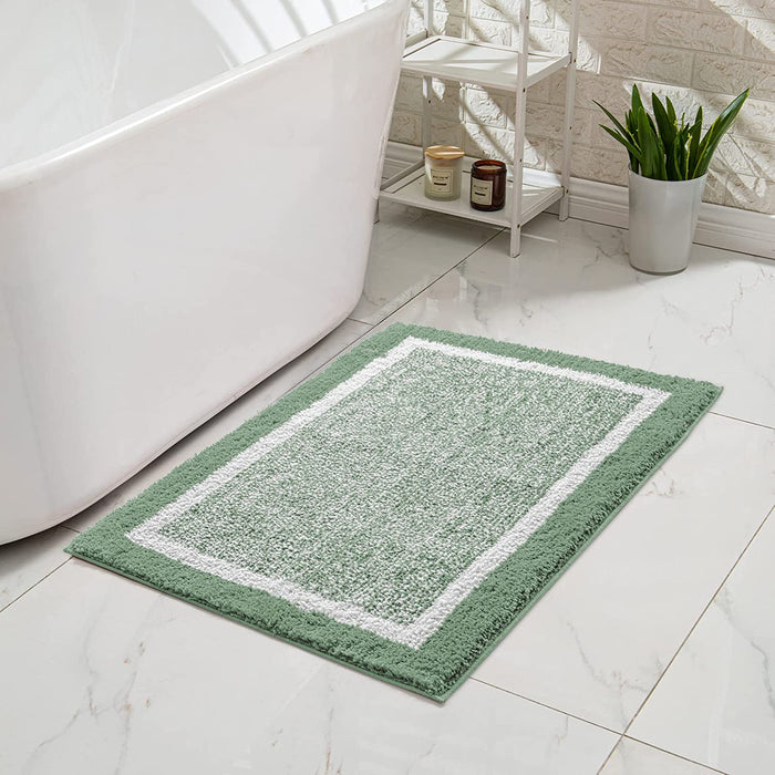 Feblilac Geometric Checkerboard Tufted Bathmat