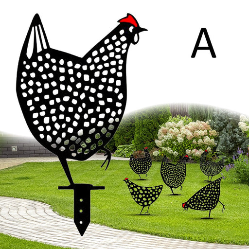 Chicken Yard Art Outdoor Garden Back Yard Gazon Stakes Hen Yard Decor