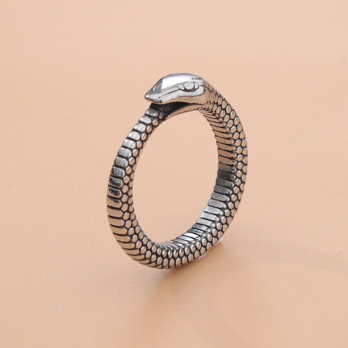 Retro Norse Mythology Men Ouroboros Ring - Okeihouse