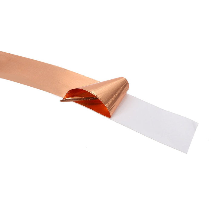 10M Adhesive Conductive Copper Foil Tape Single-sided Copper Slug Roll Tape Width 6/10/12/15/20mm