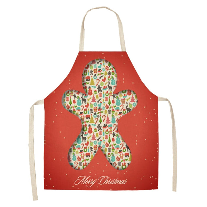 Christmas Themed Linen Apron