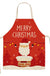 Christmas Themed Linen Apron