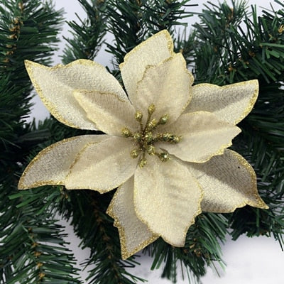 Decorative Christmas Tree Flowers Set