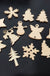 Christmas Wood Hanging Decorations 50 Pcs Set