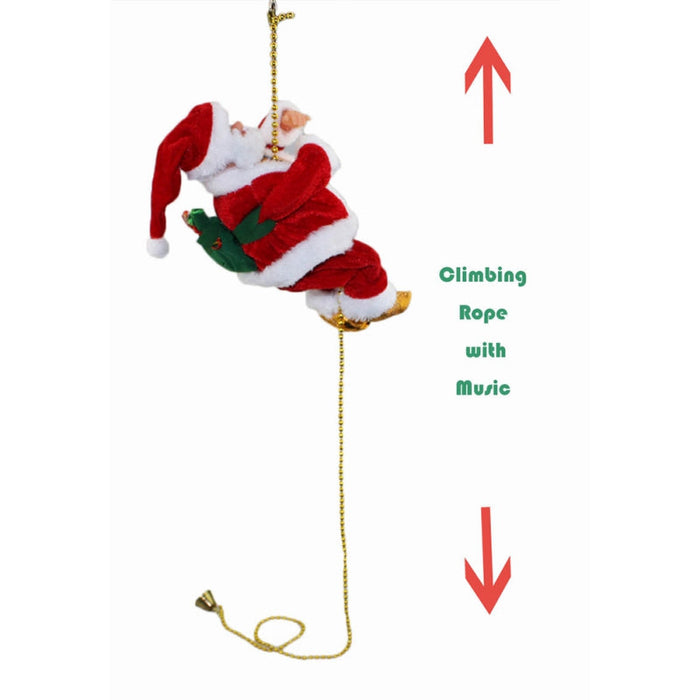 Musical Santa Claus Hanging Christmas Decoration