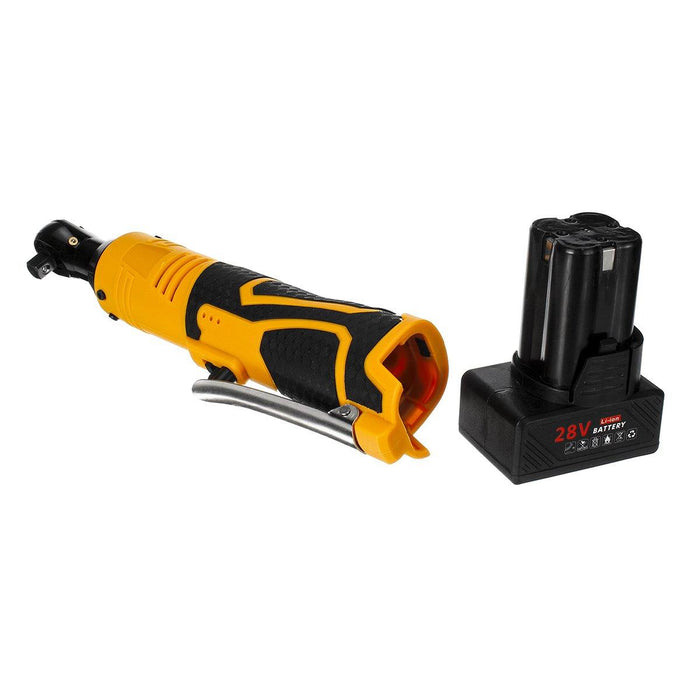 3/8" 28V Power Cordless Ratchet Wrench Li-ion Electric Wrench 8000mah Max. Torque 85 Compact Size Battery and Charger