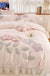 Cotton Four Piece Floral Three-dimensional Embroidery Quilt Cover Bed Sheet