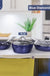 Frying Pan Sets Non Stick 3Pieces Blue 3D Diamond Cookware