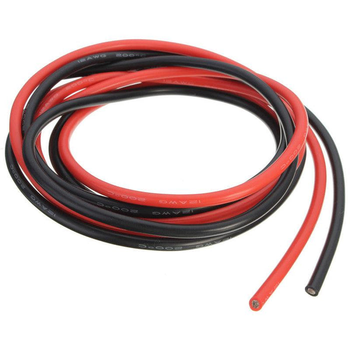 12AWG 3m Gauge Silicone Wire Flexible Stranded Black/Red Copper Cable F/ RC