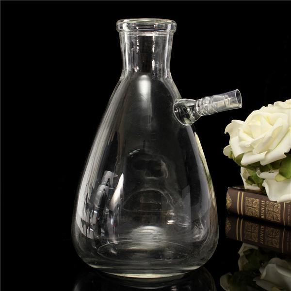 500ml 24/29 Lab Glass Filtering Flask Bottle 10mm Hose Vacuum Adapter