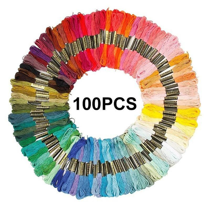 24/36/50/100/200PCS Cross Stitch Embroidery Thread 8m DIY Cotton Thread