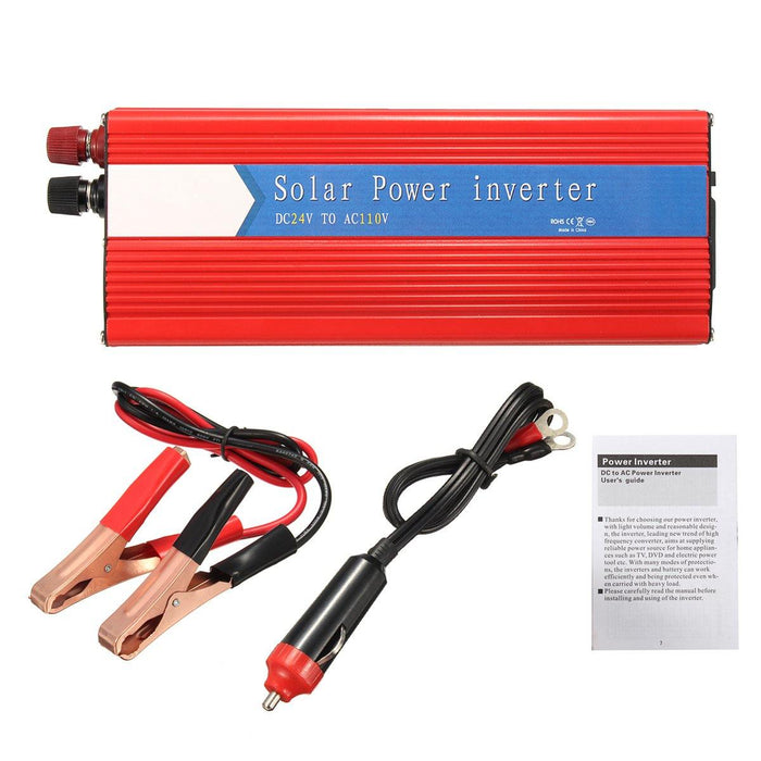 6000W Peak Solar Power Inverter DC 12V/24V to AC 220V/110V USB Modified Sine Wave Converter