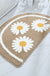 Feblilac Semicircle Daisy Tufted Bath Mat