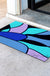 Feblilac Colorful Abstract Sea Geometric PVC Coil Door Mat