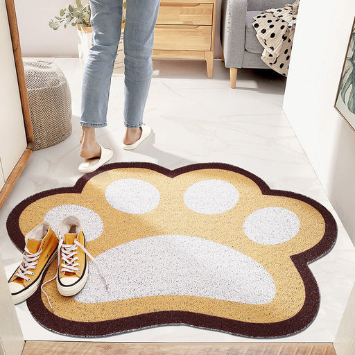 Feblilac Cute Cat Paw PVC Coil Door Mat