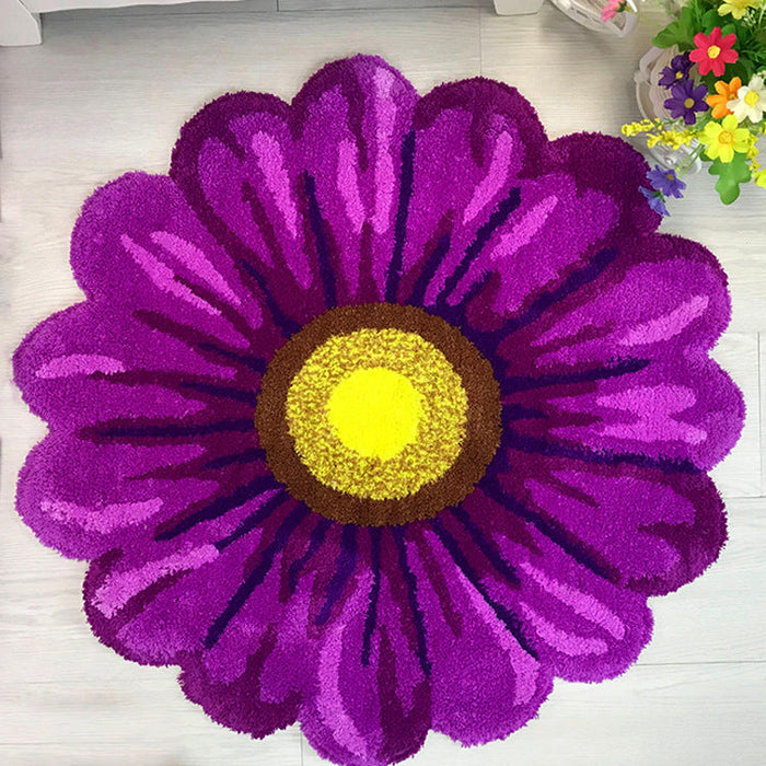 Feblilac Yellow/Red/Blue/Purple/Pink Sunflower Area Mat Bath Mat