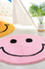 Feblilac Smiling Face Tufted Cushion Area Rug, Mat for Bedroom