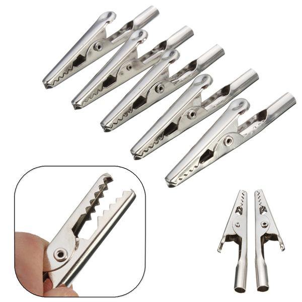 DANIU 10Pcs Iron Alligator Crocodile Test Clips Cable Lead Screw Fixing