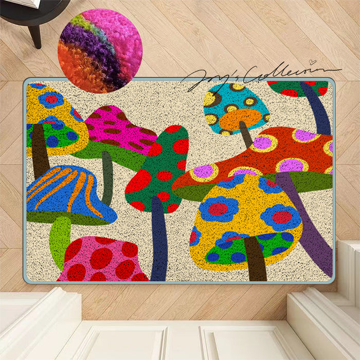 Feblilac Color Mushroom Nylon Door Mat