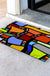 Feblilac Colorful Geometric Figure PVC Coil Door Mat