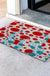 Feblilac Red and Blue Polka Dot PVC Coil Door Mat