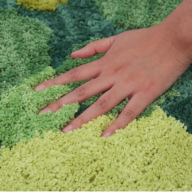 Feblilac 3D Pastoral Moss Leaves Area Rug Carpet