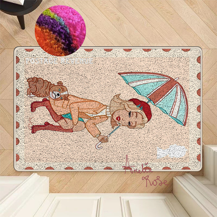 Feblilac Rainy Days Nylon Door Mat by AmeliaRose Illustrations from UK