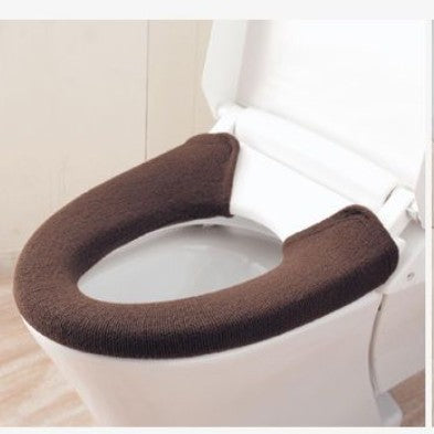 Feblilac Sunflower Cute and Warm Acrylic Fibers U-shape Bathroom Toilet Rugs and Lid Cover Toilet Seat Cover Kit