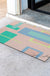 Feblilac Big Squares Geometric PVC Coil Door Mat