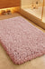 Feblilac Solid Long Plush Tufted Bath Mat