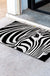 Feblilac Zebra Black And White PVC Coil Door Mat