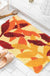 Feblilac Red Leaves Bath Mat