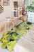 Feblilac 3D Green Moss Bedroom Runner Mat