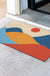 Feblilac Red Blue Sunset Mountains PVC Coil Door Mat