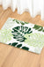 Green Leaves Bathroom Rug, Tropical Monstera Leaves Bath Mat