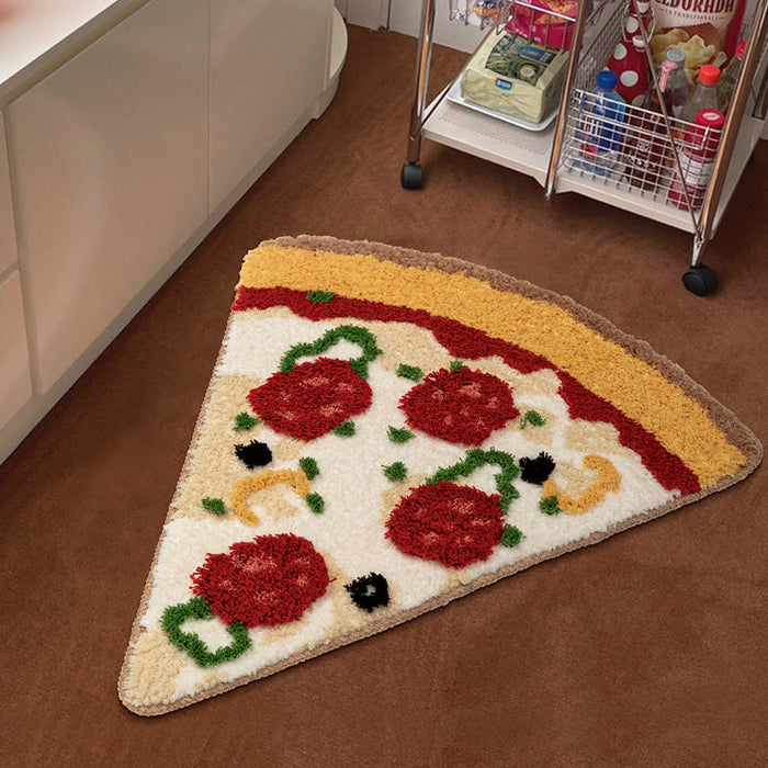 Feblilac Cute Fun Pizza Rug Bath Mat