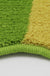 Feblilac Yellow Green Wave Tufted Bathroom Mat Toilet Mat Toilet Lid Cover