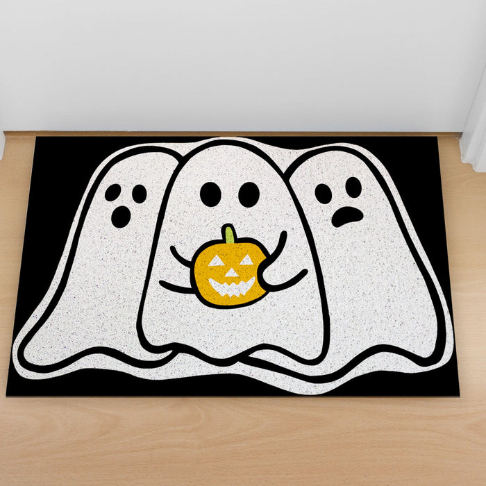 Halloween PVC Coil Door Mat, Cute Ghosts and Pumpkin Halloween Decor