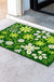 Feblilac Green Flowers PVC Coil Door Mat