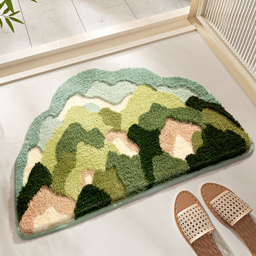 Feblilac Mountain Forest Tufted Bath Mat