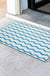 Feblilac Blue Gradient Watercolor Pattern PVC Coil Door Mat