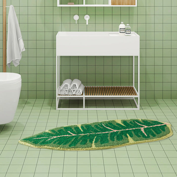 Tufting Leaf Bath Mat