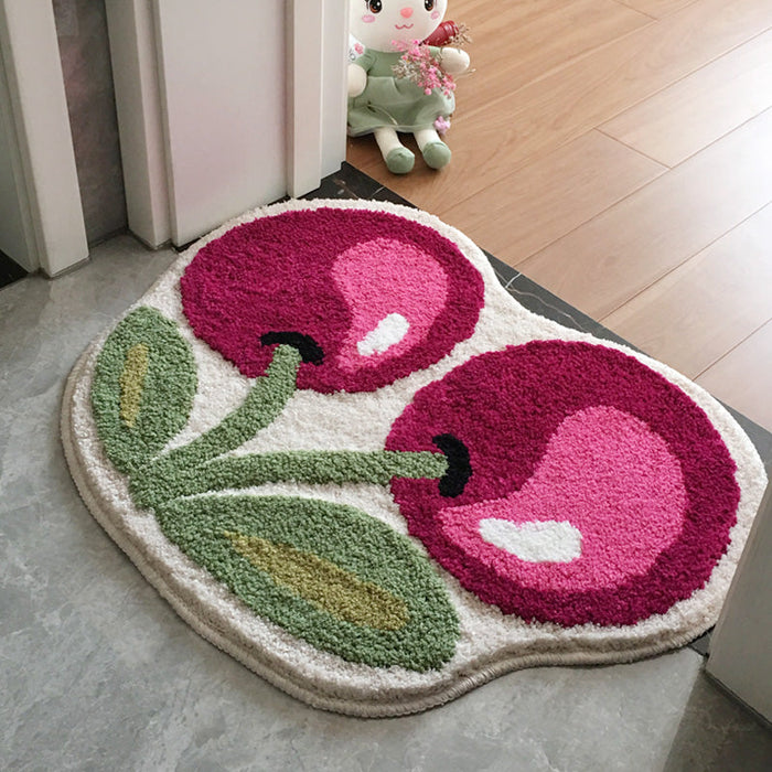 Feblilac Cute Cherry Bath Mat