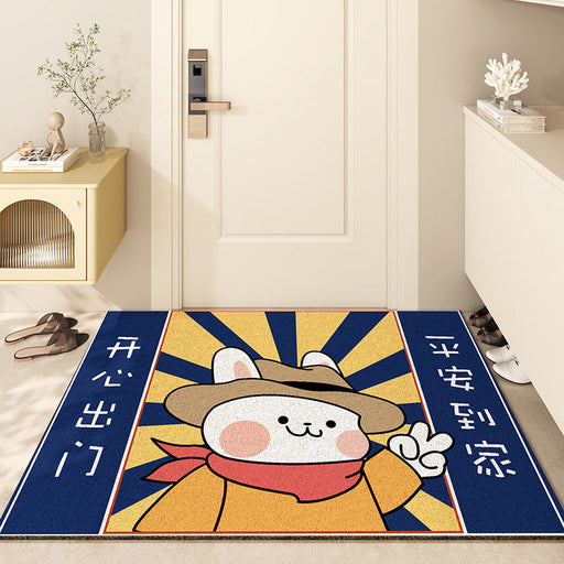 Feblilac Superman Rabbit PVC Coil Door Mat