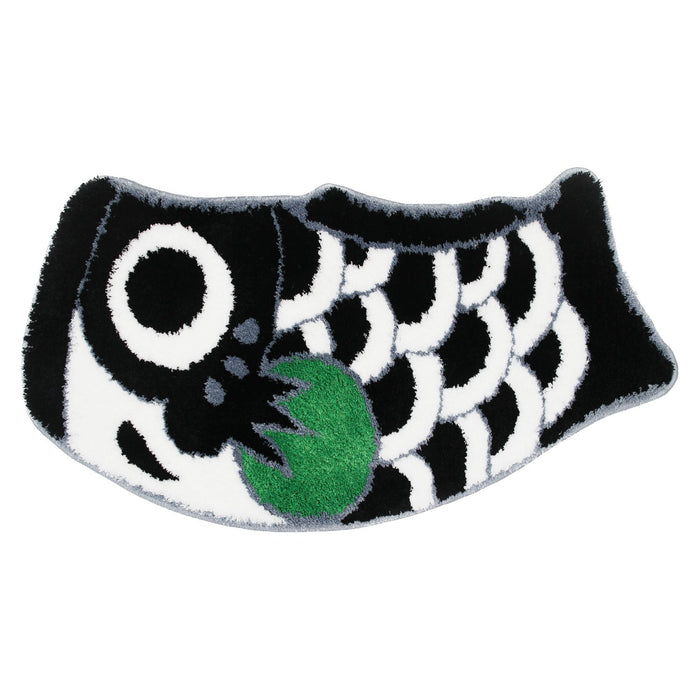 Feblilac Cute Black and Green Koi Fish Bath Mat Mom‘s Day Gift